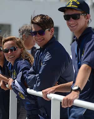 Scouts on a Boat for Sea Scouting
